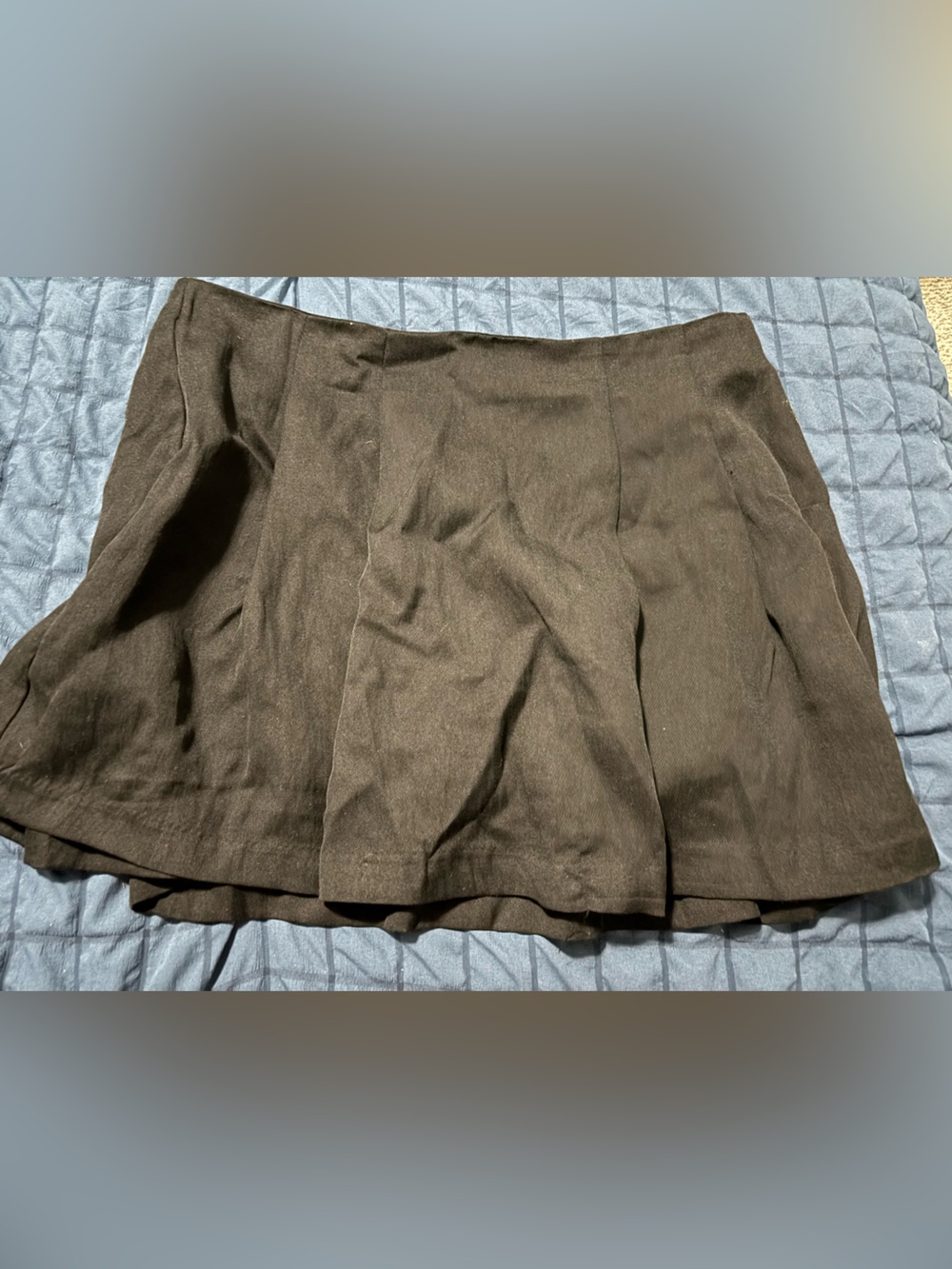 Women's Black Pleated Mini Skort